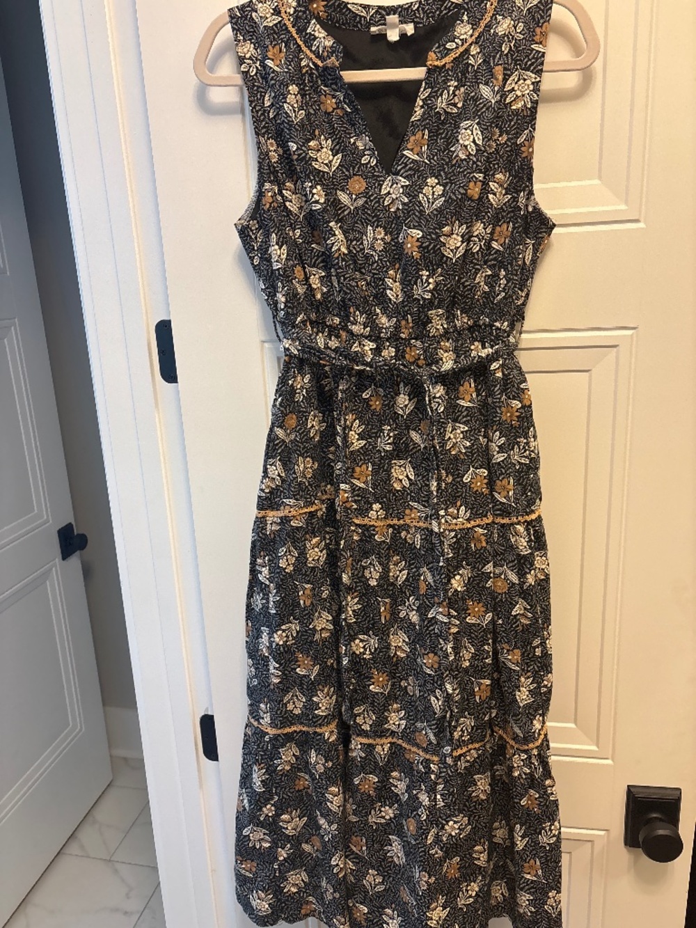 Black floral maxi dress